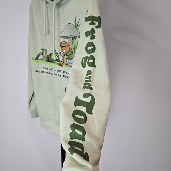 Frog and Toad Urban Outfitters Hoodie Sweatshirt Novelty Comic Graphic Green XS - Picture 3 of 7